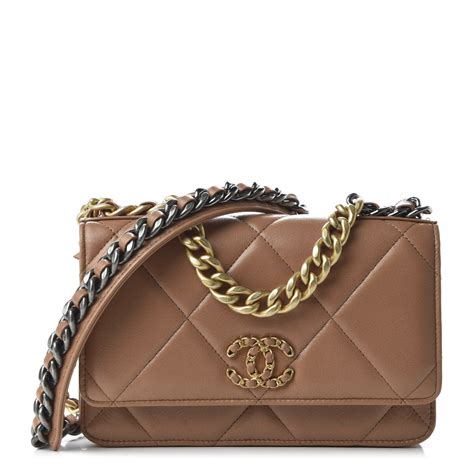 chanel brown wallet on chain|Chanel woc online shop.